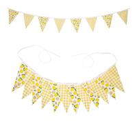 Zeiwohndc Banderines de tela de 3,2 m de largo, para decoración de bodas, decoración para fiestas, interiores y exteriores, 12 unidades