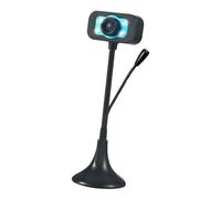 Zeiwohndc Cámara web de computadora de escritorio con micrófono de reducción de ruido para cursos en línea, reuniones de negocios, clases en línea, micrófono con cancelación de ruido