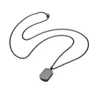 Zeiwohndc Collar con colgante de urna conmemorativa de acero inoxidable con almacenamiento seguro y oculto de cenizas para recuerdos, joyas, urnas y collar para cenizas, talla única, como se describe