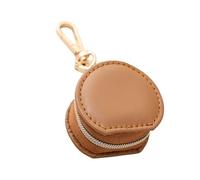 Zeiwohndc Contenedor de almacenamiento de joyas en miniatura para llavero, bolsa de piel sintética impermeable para anillos de boda, collares, aretes, caja de almacenamiento de joyas