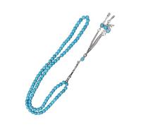 Zeiwohndc Cuentas de oración de imitación de agafita, joyería espiritual para el culto diario y accesorios de moda, cuentas de agafita, azul celeste, Taille unique