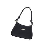 Zeiwohndc Elegante bolso de hombro de piel sintética de color caramelo, bolso de mano casual para mujer que busca un aspecto moderno con correa ajustable, Black