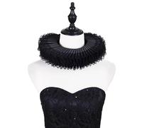 Zeiwohndc Elegante cuello isabelino, cuello ligero, collar medieval para atuendo medieval auténtico y eventos temáticos, ropa de oficina