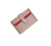 Zeiwohndc Funda organizadora de piel sintética con fijación segura, adecuada para tarjetas de crédito, teléfonos inteligentes, cartera de teléfono más delgada, oro rosa