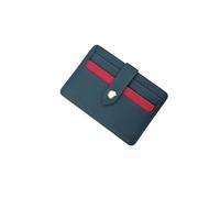 Zeiwohndc Funda organizadora de piel sintética con fijación segura, adecuada para tarjetas de crédito, teléfonos inteligentes, cartera de teléfono más delgada, Blue