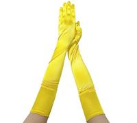 Zeiwohndc Guantes largos de boda para baile de graduación para óperas, escenarios, cenas, mujeres, amarillo, Talla única