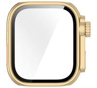 Zeiwohndc Protector de pantalla de vidrio endurecido integrado de cobertura completa antiarañazos, carcasa protectora para reloj inteligente compatible con 4 carcasas transparentes