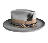 Zeiwohndc Sombrero vintage de lana estilo victoriano de ala corta, mago antiguo para niños, hombres y adultos, sombreros de lana para mujeres de invierno, gris, Talla única