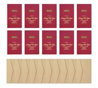 Zeizafa 10Pcs 2025 Spring Festival Card with Envelope 2025 Year of The Snake Greeting Card for Men Women Spring Festival Supply Cartoon Cards