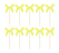 Zeizafa 10pcs Creative Bowknot Cupcake Toppers for Birthday and Bridal Showers Romance Themed Party Cake Decorations Birthday Cakes Decoration