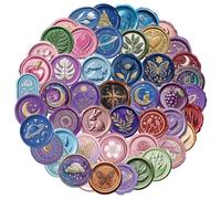 Zeizafa 2. Colorful Wax Seal Stickers for Tablets 50pcs Pet Film Decals Reusable Scratch-Resistant Easy Craft Decorations Children Safe Tablets Art Stickers