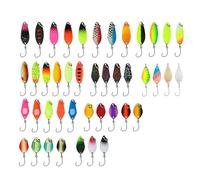 Zeizafa 43 Uds Cebos Duros Cuchara De Metal Pesca para Trucha Señuelo Cuchara Accesorios Fundición Spinner Cucharas De Pesca Reflectantes