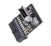 Zeizafa Adaptador USB 3.0 a Tipo C De Velocidad 0 1 20 Pines a 0 0 19/20 Pines para PC Construye Señales Estables Transfiere Panel Frontal Tipo C