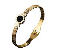 Zeizafa Brazalete con Letras Romanas Únicas Pulsera De Amor Grabada A Regalo Hecho A Mano para Ella Accesorios De Muñeca Mujer Joyería Elegante Fiesta