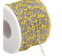 Zeizafa Cadena De Cuentas Acero Inoxidable 2M Collar Joyería Suministros para Manualidades Collar Ajustable Suministros para Fabricación Joyas