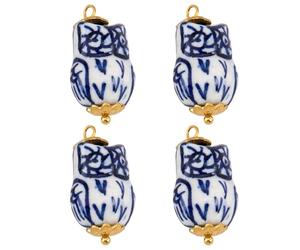 Zeizafa Componentes De Aretes Abstractos De Cerámica Y Blanca Suministros para Hacer Joyas para Manualidades Y Diseños Componentes De Aretes De Cerámica