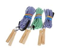 Zeizafa Cuerda de saltar con mango de madera para grupos escolares, para múltiples personas, para adultos, para actividades al aire libre