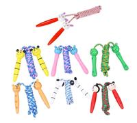 Zeizafa Cuerda de saltar de 7 colores con mango de madera para deporte, culturismo, fitness, encantadora cuerda de saltar de dibujos animados