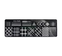 zeizafa Decoración de uñas, plantillas de arte de uñas, diseño de placa de estampado, diseño de flores, animales, tablero de ajedrez, plantillas de sellos de encaje, placas para imagen para uñas DIY