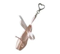Zeizafa Elegante llavero de aleación con diseño de zapatos de ballet, llavero único, colgante de bolsa, accesorio de moda para mujeres y niñas