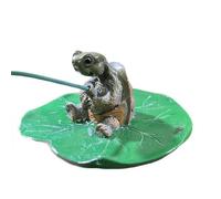 Zeizafa Escultura De Resina para Decoración De Acuario En Hoja para Peceras Y Estanque Paisaje Decoración De Tortugas Hecha a Mano