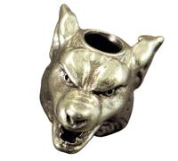 Zeizafa Exquisite Brass Wolf Head Bead Handmade Paracord Lanyard Pendant Keychain Accessories Jewelry Making Supplies Backpack Hanging Ornament