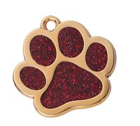 Zeizafa Footprint Blingbling Pet Charm For Collar For Dogs Cats Paws Shape Pendant Collar Blingbling Colorful Accessories