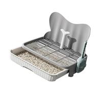 Zeizafa Inodoro Interior para Mascotas para Caninos Grandes Marco De Efluente contra Derrames Plan Superior Desmontable Fácil De Limpiar PRESENTACIÓN Sustancia Estructura Permanente Bandeja De Baño