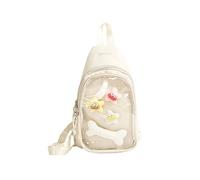 Zeizafa Itabagbag bandolera Convertible claro Itabag Bolsas de hombro para bolso transparente, blanco, Big bag