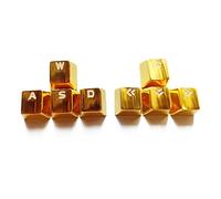Zeizafa Juego de 8teclasWASD FlechasTeclas Retroiluminadas de aleación de zinc para teclado mecánico, instrucciones de repuesto, 8teclas de aleación de zinc duraderas,tapa de repuesto profesionalWASD