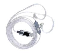 Zeizafa KZM2 - Cable para auriculares tipo C (2 micrófonos plateados, actualizaciones IEM con conmutadores de afinación EQ DACs Decoding for C PIN Headphone Music and Podcast Recording