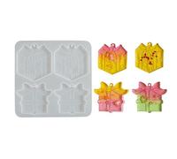 Zeizafa Molde De Joyería Navideña Reutilizable para Llaveros De Árbol De Navidad Hechos a Mano Y Accesorios Artesanales Colgantes Festivos Molde De Adorno Navideño