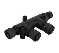 Zeizafa Multi Port Connector Easy Installation T Replacement 4 Port Waterproof T- for NMEA Corrosion Resistant Marine Splitter
