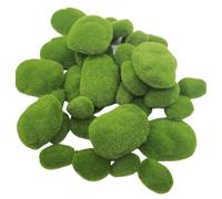 Zeizafa Paquete De 40 Piedras Musgo Artificiales Decoración Paisaje para Acuario Terrario Proyectos Artesanales Piedras Musgo PVC Suave