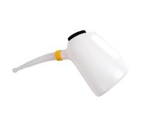 Zeizafa Portable 5 Liter Oil Container Graduated Scale Markings with Ergonomic Handle Leakproof Caps for Motorcycle and Vehicles Lawn Mower Fuel Hand Pump Container