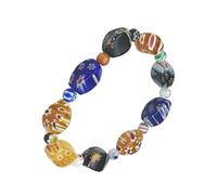 Zeizafa Translucent Glass Bead Bracelet Handcraft Twisted Beads Elegant Jewelry For Women Men Stylish Glass Wristband Gift