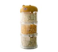 Zeizafa Visible Pet Treats Organizers Box with Tiered Design Leakproof Lid For Dry Food and Accessory Dog Cats Feeding Essential Stackable Cats Dog Food Organizers