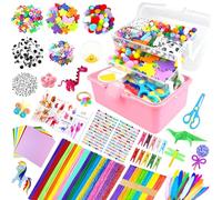 ZEIZHUBN 3000 Piezas Kit Manualidades Niños DIY Creativo Caja Manualidades Material con Limpiapipas Juego Creativo Juguetes Educativos Regalos para Niños y Niñas 4 5 6 7 8 9 10 Años