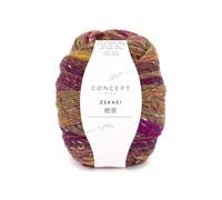 ZEKKEI by Concept de Katia en ovillos de 100 gramos y 270 metros. (100 - Morado-Ocre-Marrón)