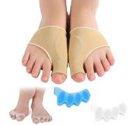 ZEKUN 2 piezas Hallux Valgus Correktur Hallux Valgus calcetines Schiene vendaje con almohadillas de silicona Bola almohadillada antepata en silicona suave para hombres y mu