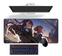 ZEKYGPP Alfombrilla de mouse de anime para niñas, alfombrilla de mouse de primera línea, alfombrilla de escritorio para teclado, alfombrilla de mouse grande, 300 mm x 700 mm x 3 mm