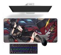 ZEKYGPP Alfombrilla de ratón de anime Azur Lane Friedrich der Große Anime Alfombrilla de escritorio Alfombrilla de teclado Alfombrilla de ratón grande de goma, 400 mm x 900 mm x 3 mm