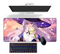 ZEKYGPP Alfombrilla de ratón de anime Wandering Witch: The Journey of Elaina Alfombrilla de ratón de anime, alfombrilla de teclado grande, 300 mm x 700 mm x 3 mm