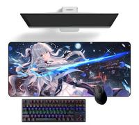 ZEKYGPP Anime Alfombrilla de ratón Honkai Impact 3rd Bronya Zaychik Alfombrilla de Escritorio de Anime, Alfombrilla para Teclado, Alfombrillas de ratón Grandes, Alfombrillas de Goma para ratón