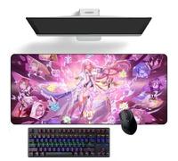 ZEKYGPP Anime Alfombrilla de ratón Honkai Impact 3rd Elysia Alfombrilla de Escritorio de Anime, Alfombrilla para Teclado, Alfombrillas de ratón Grandes, Alfombrillas de Goma para ratón