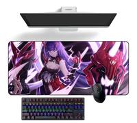 ZEKYGPP Anime Alfombrilla de ratón Honkai Impact 3rd Raiden Mei Alfombrilla de Escritorio de Anime, Alfombrilla para Teclado, Alfombrillas de ratón Grandes, Alfombrillas de Goma para ratón