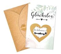 ZELAITE Predicar el embarazo, tenemos un bebé, tarjeta para rascar con sobre, regalo sorpresa para la familia para anunciar el embarazo (bebé)