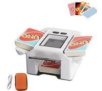 ZELAMU Barajador automático de cartas 1-2 barajas, máquina barajadora de póquer portátil plegable, estuche de cartas, máquina para póquer, blackjack, Texas Hold'em, juegos de cartas en casa, Skip-Bo