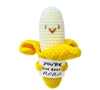 Zelaxeyi Mini plátanos de Pascua imprescindibles, regalo de cumpleaños de plátano de ganchillo para nana, regalos divertidos para abuela de nietos, plátano de ganchillo hecho a mano