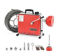 ZELCAN 400W Desatascador de Tuberías Eléctrico Profesional 400r/min Máquina de Limpieza de Desagües Electrico con Espirales para Tubos 20mm a 100mm